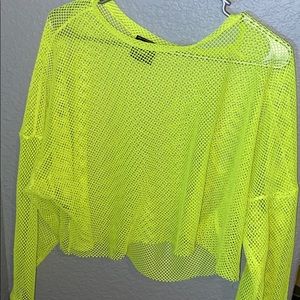 neon mesh crop top